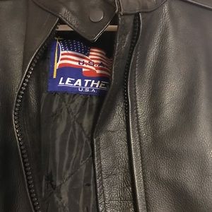 Leather riding jacket